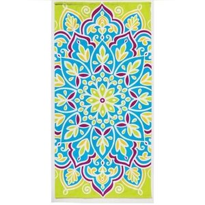 Beach Towel Medallion - Green Swimming Beach Lake Towel 🌞 28 X 58 Inches